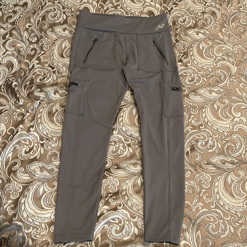 Leggings Justice Cargo pockets Gray 10/12 plus